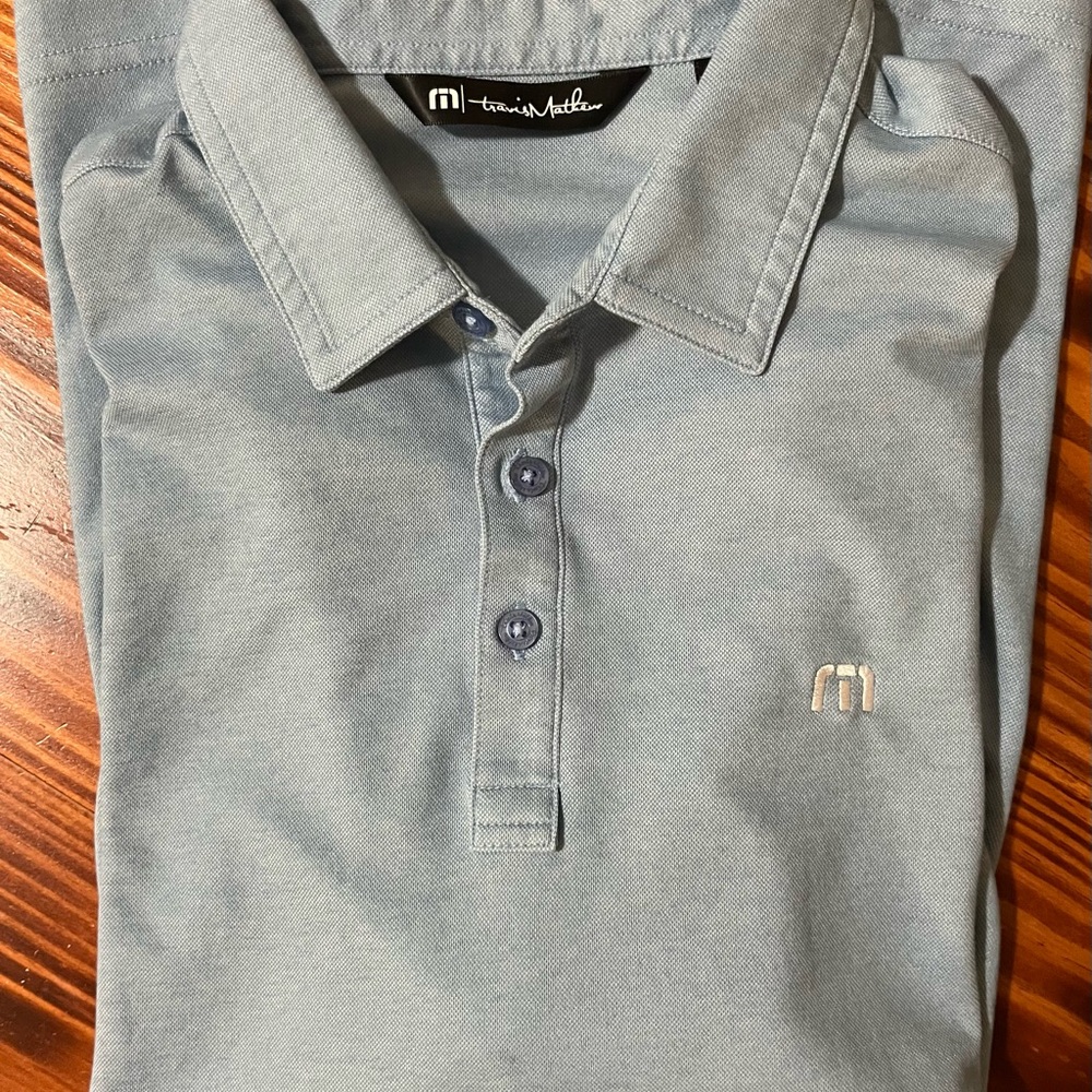Travis Mathew Men's Polo in Slate Blue